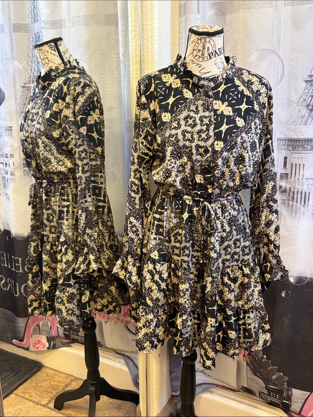 Paani Black & Cream Patchwork Boho